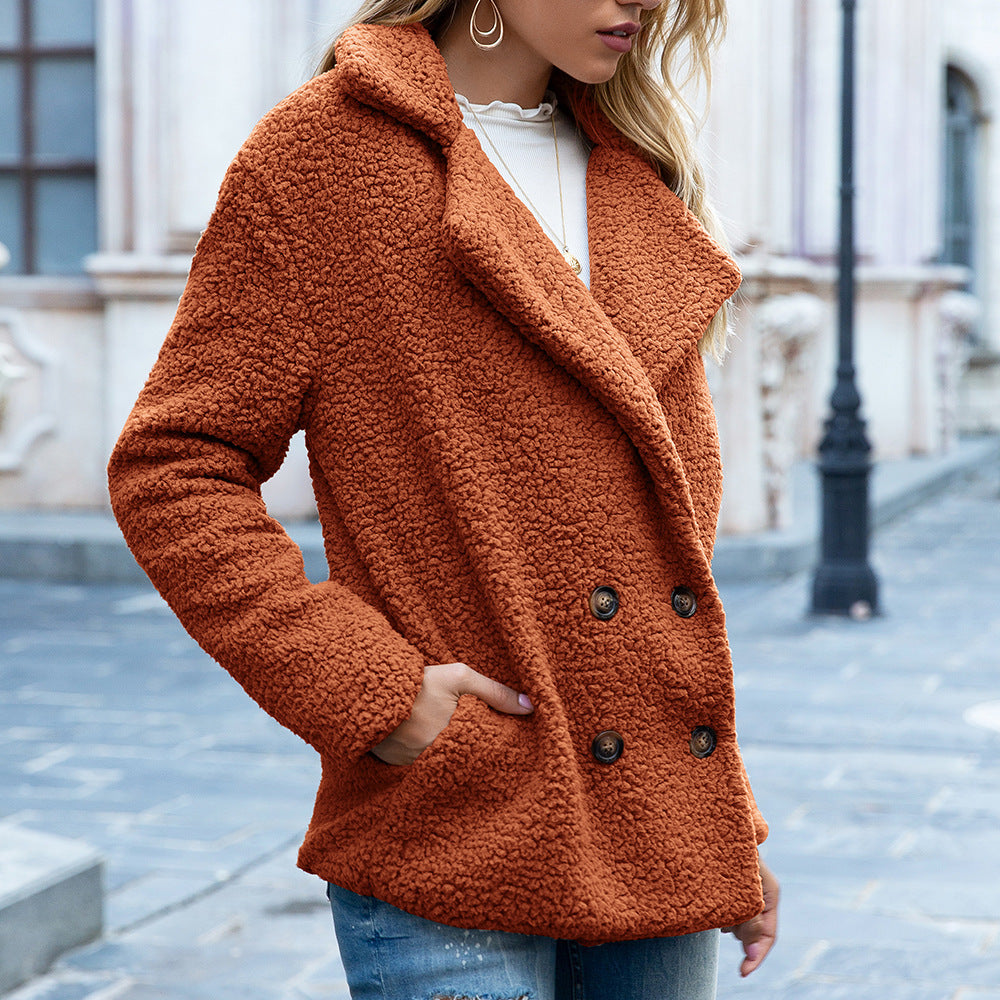 Fluffy Winter Coat Button Up Cardigan Jacket Cozy Warm