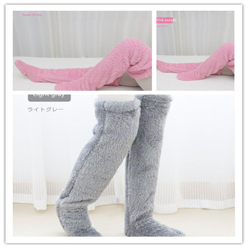 Over Knee High Fuzzy Socks Winter Warm Thigh Highs