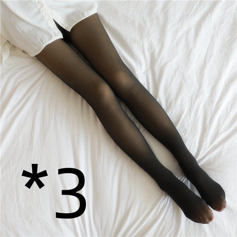 Fleece Lined Tights Thermal Winter Leggings Plus Size