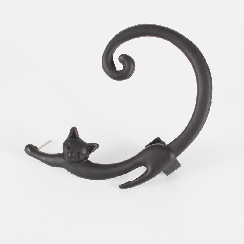 Bohemian Drop Earrings Ethnic Statement Jewelry Black Alloy