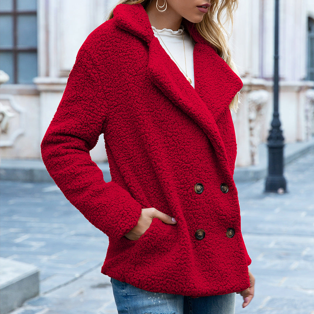 Fluffy Winter Coat Button Up Cardigan Jacket Cozy Warm