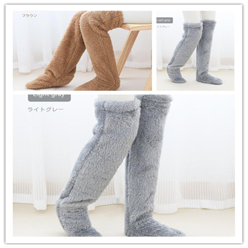 Over Knee High Fuzzy Socks Winter Warm Thigh Highs
