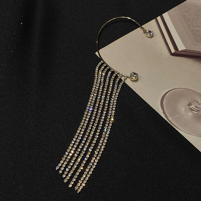Long Tassel Drop Earrings 14K Gold Plated Statement Jewelry