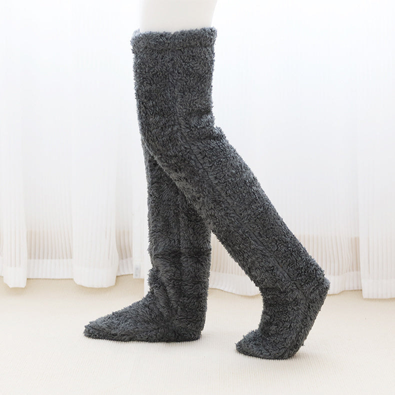Over Knee High Fuzzy Socks Winter Warm Thigh Highs