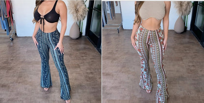 High Waist Print Leggings For Women Slim Fit Stretchy Pants