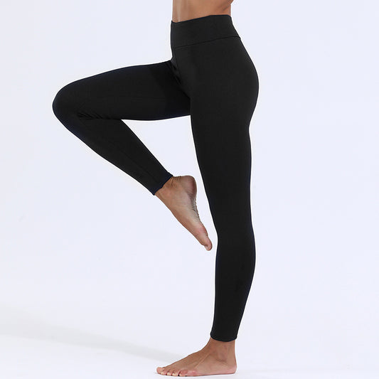 Fleece Lined Leggings Warm Winter Yoga Pants Cropped