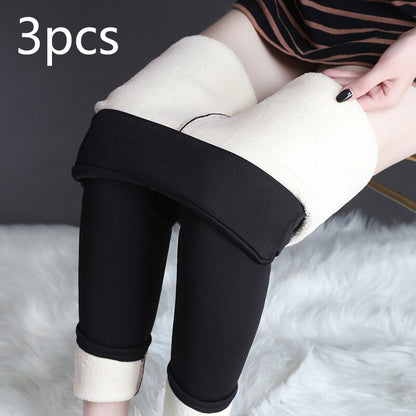 Fleece Lined Leggings Warm Winter Yoga Pants Cropped