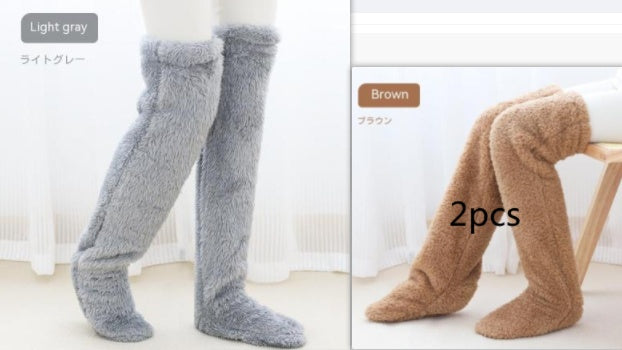 Over Knee High Fuzzy Socks Winter Warm Thigh Highs