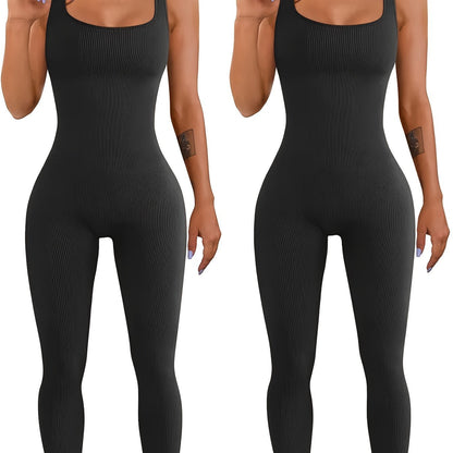 Women's Suspender Tank Top And Tights Set With Spandex