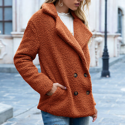 Fluffy Winter Coat Button Up Cardigan Jacket Cozy Warm