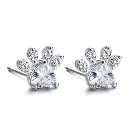 Animal Paw Jewelry Set Cat Dog Bear Ring Necklace Bracelets