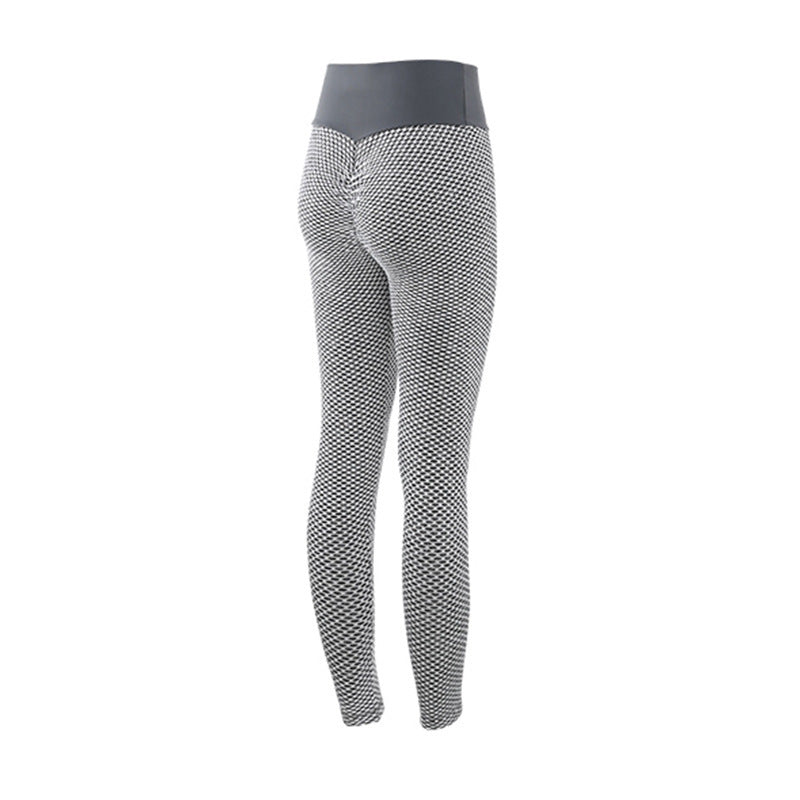 Plaid Leggings Yoga Pants Seamless High Waist Breathable