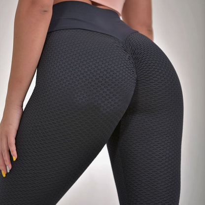 Plaid Leggings Yoga Pants Seamless High Waist Breathable