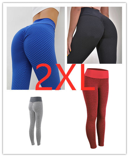 Plaid Leggings Yoga Pants Seamless High Waist Breathable
