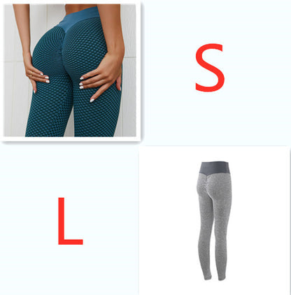 Plaid Leggings Yoga Pants Seamless High Waist Breathable