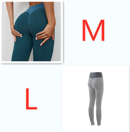 Plaid Leggings Yoga Pants Seamless High Waist Breathable