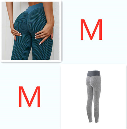 Plaid Leggings Yoga Pants Seamless High Waist Breathable