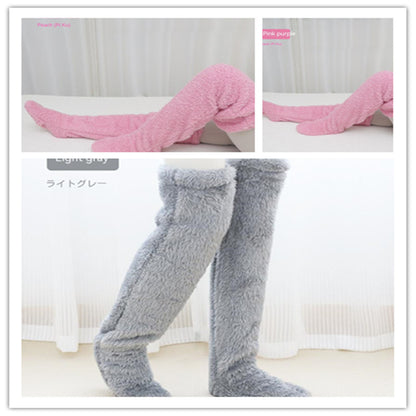 Over Knee High Fuzzy Socks Winter Warm Thigh Highs
