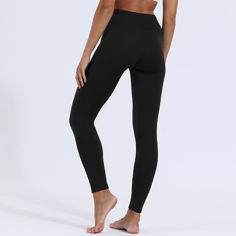 Fleece Lined Leggings Warm Winter Yoga Pants Cropped