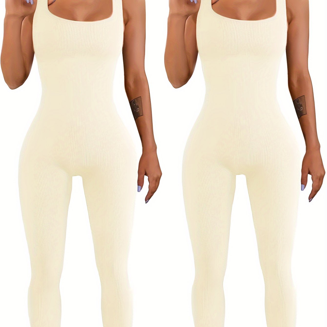 Women's Suspender Tank Top And Tights Set With Spandex