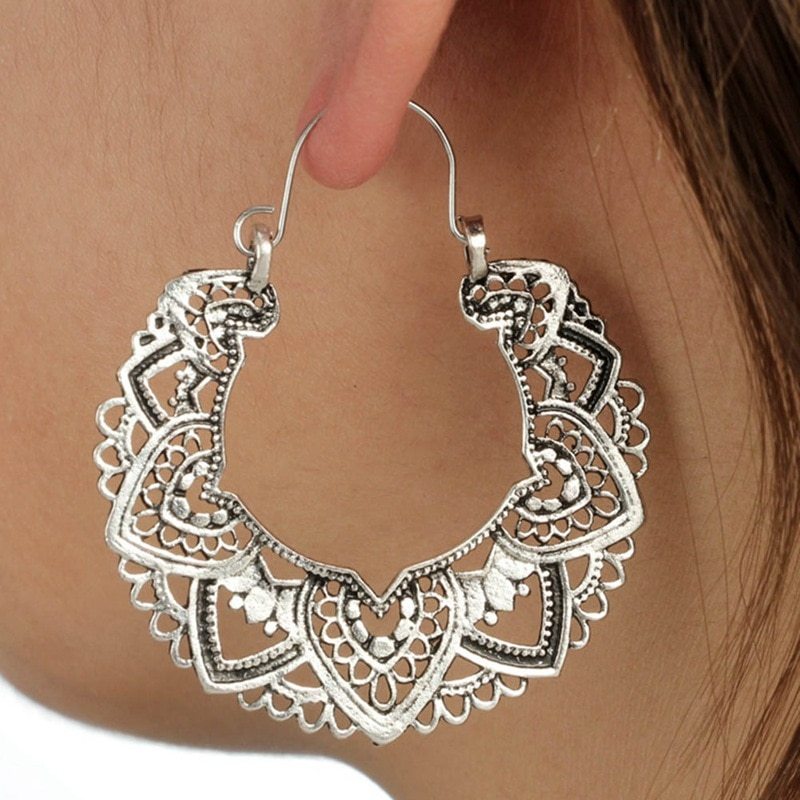 Bohemian Ethnic Earrings For Women Geometry Plated Alloy