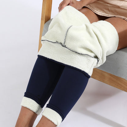 Fleece Lined Leggings Warm Winter Yoga Pants Cropped