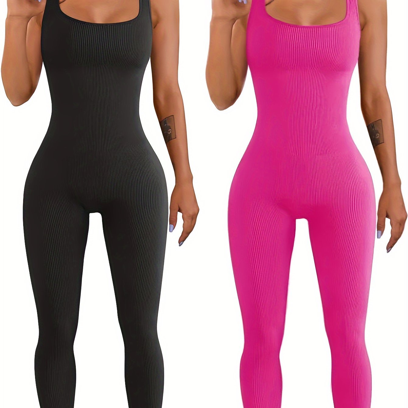 Women's Suspender Tank Top And Tights Set With Spandex