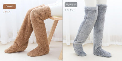 Over Knee High Fuzzy Socks Winter Warm Thigh Highs
