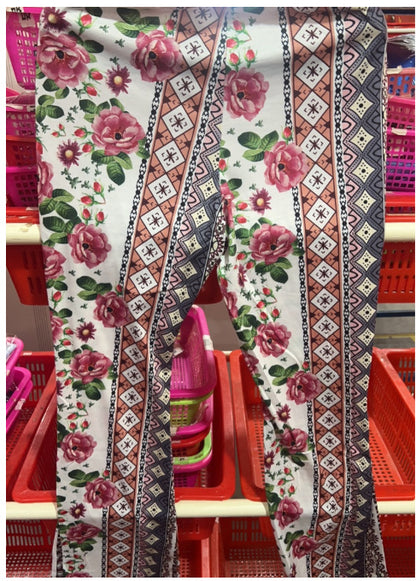 High Waist Print Leggings For Women Slim Fit Stretchy Pants