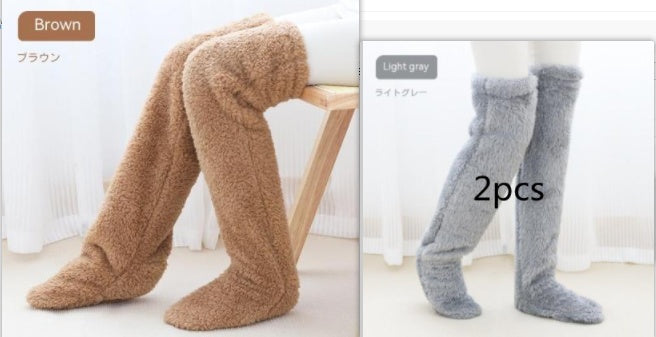 Over Knee High Fuzzy Socks Winter Warm Thigh Highs