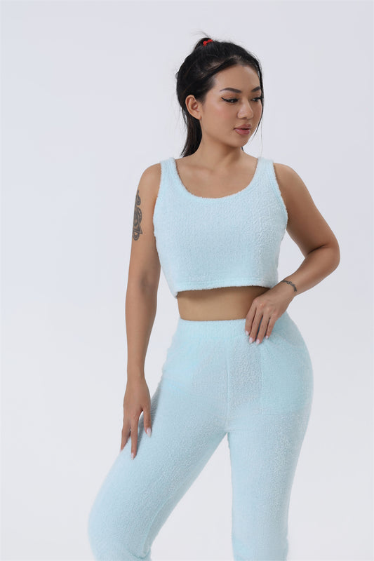 Cozy 3 Piece Pajama Set In Pastel Colors For Lounging