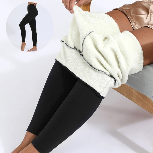 Fleece Lined Leggings Warm Winter Yoga Pants Cropped
