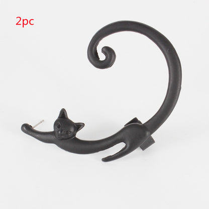 Bohemian Drop Earrings Ethnic Statement Jewelry Black Alloy