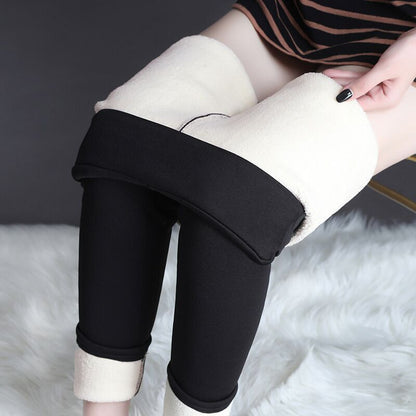 Fleece Lined Leggings Warm Winter Yoga Pants Cropped