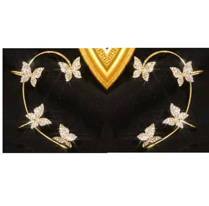 Butterfly Ear Cuff And Hook Earrings Fashion Jewelry Set