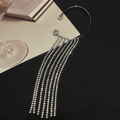 Long Tassel Drop Earrings 14K Gold Plated Statement Jewelry