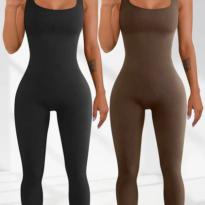 Women's Suspender Tank Top And Tights Set With Spandex
