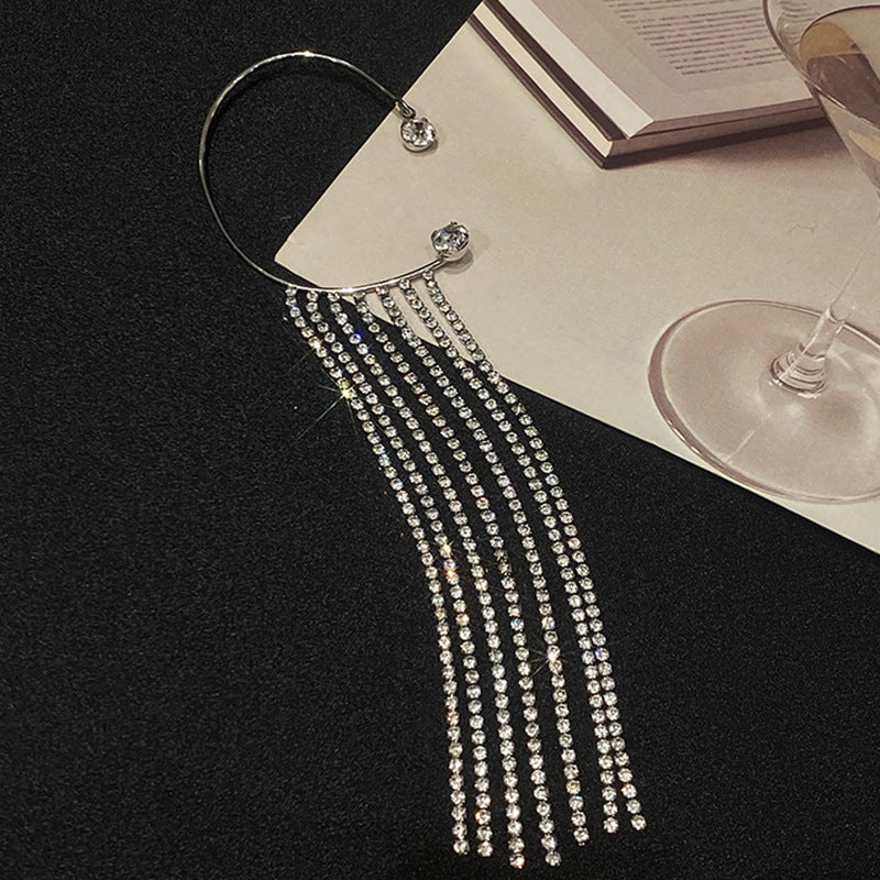 Long Tassel Drop Earrings 14K Gold Plated Statement Jewelry
