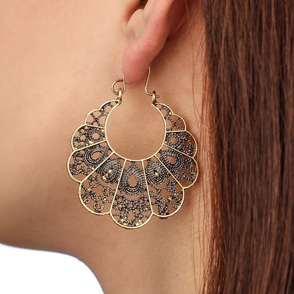 Bohemian Ethnic Earrings For Women Geometry Plated Alloy