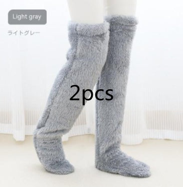 Over Knee High Fuzzy Socks Winter Warm Thigh Highs