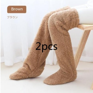 Over Knee High Fuzzy Socks Winter Warm Thigh Highs