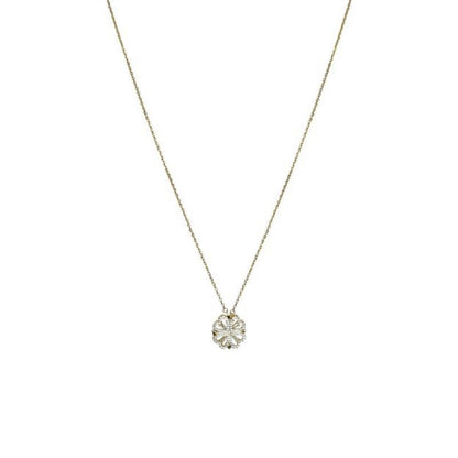 Retro Magnetic Folding Heart Four Leaf Clover Necklace