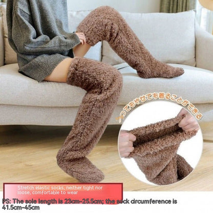 Over Knee High Fuzzy Socks Winter Warm Thigh Highs