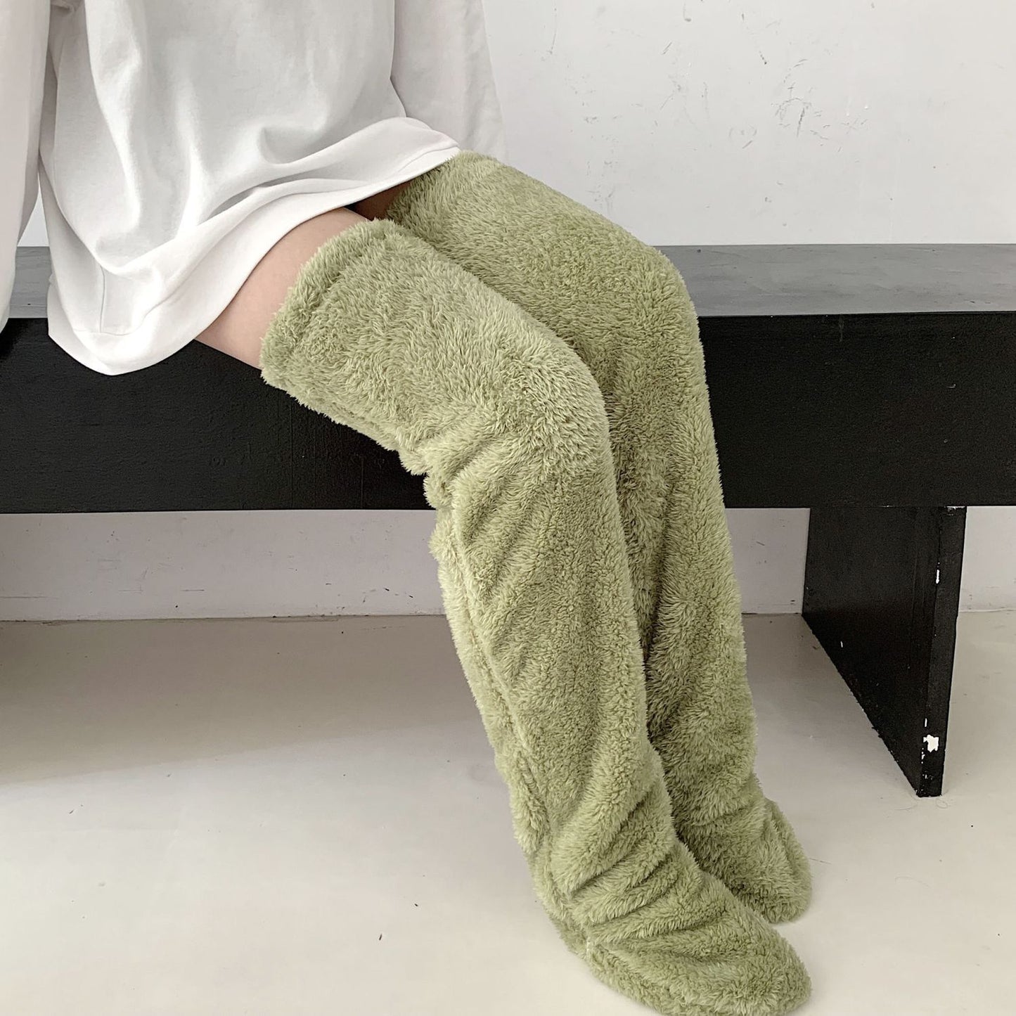 Over Knee High Fuzzy Socks Winter Warm Thigh Highs