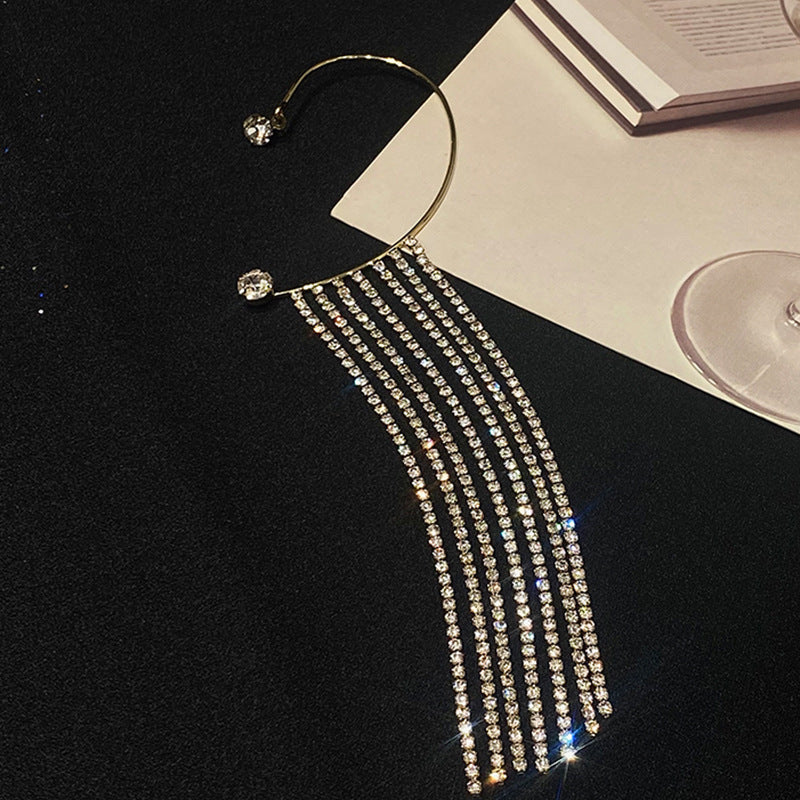 Long Tassel Drop Earrings 14K Gold Plated Statement Jewelry