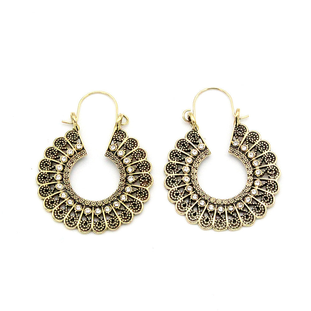 Bohemian Ethnic Earrings For Women Geometry Plated Alloy