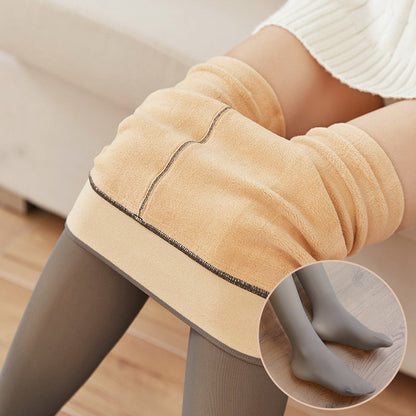 Fleece Lined Tights Thermal Winter Leggings Plus Size