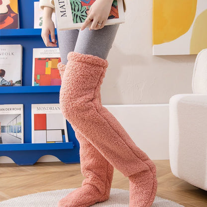 Over Knee High Fuzzy Socks Winter Warm Thigh Highs