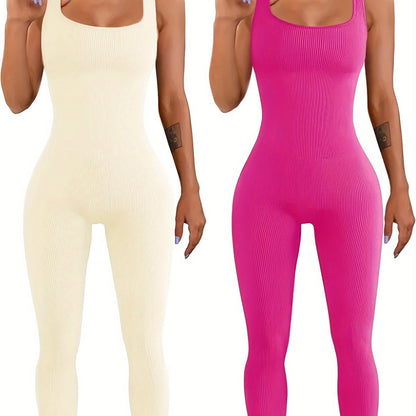 Women's Suspender Tank Top And Tights Set With Spandex
