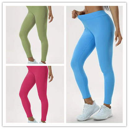 Women's High Waist Yoga Pants Elastic Lift Tight Fitness